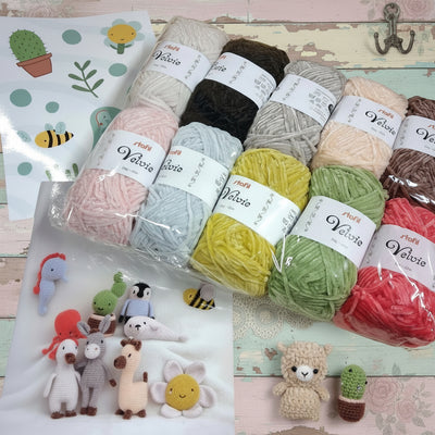 Kit ciniglia amigurumi filato Velvie libretto manuale con istruzioni