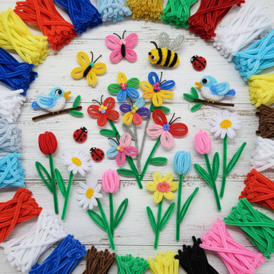 Fili ciniglia modellabili metallo scovolini lavoretti creativi e fiori