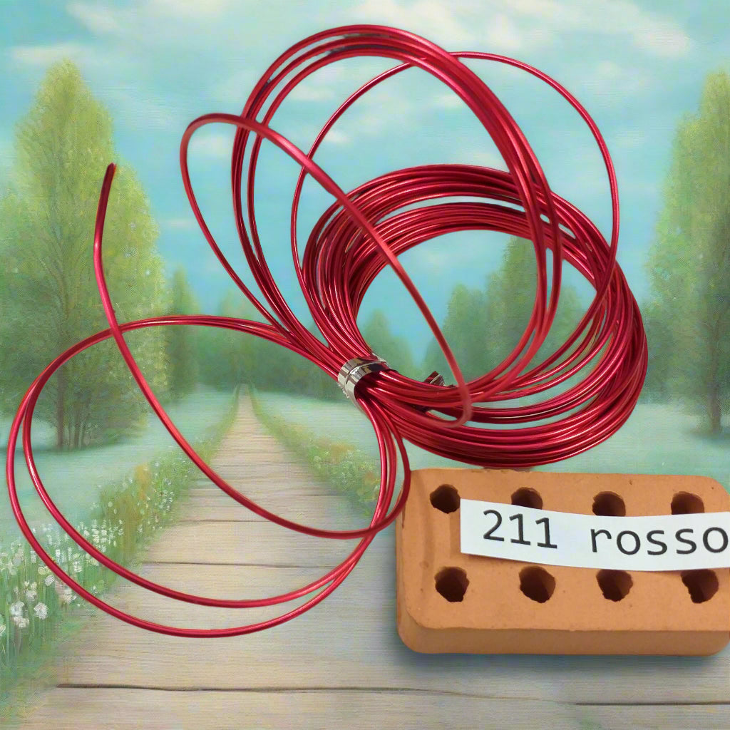 211 rosso filo modellabile alluminio colore rame 1 mm uso fai da te scritte con tubolare tricotin per ghirlande fuoriporta coccarde nascita fai da te bijoux gioielli di perline bigiotteria tecnica wire