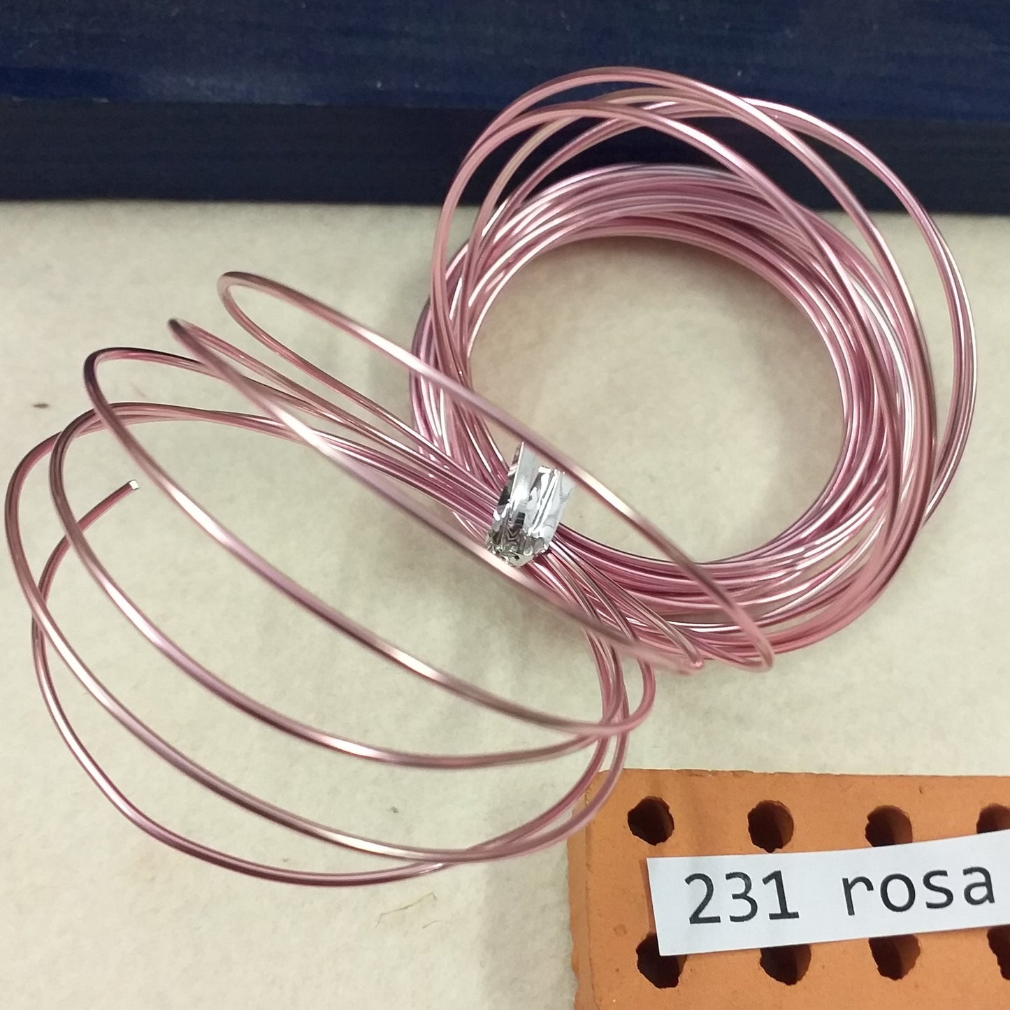 231 rosa filo modellabile alluminio colore rame 1 mm uso fai da te scritte con tubolare tricotin per ghirlande fuoriporta coccarde nascita fai da te bijoux gioielli di perline bigiotteria tecnica wire