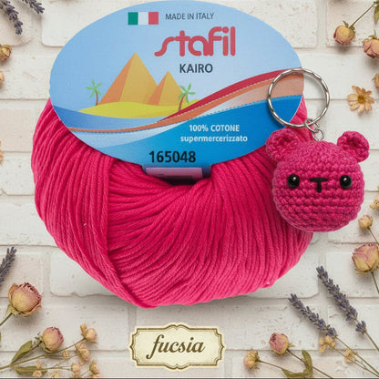 fucsia filato grosso Stafil kairo italiano lana stock filo di cotone supermercerizzato per uncinetto ferri lavori a maglia 3-4 uso sferruzzare crochet top canotta costumi estivi scialli maglie sandali espadrillas cappelli moda mare abbigliamento amigurumi casa delle bambole