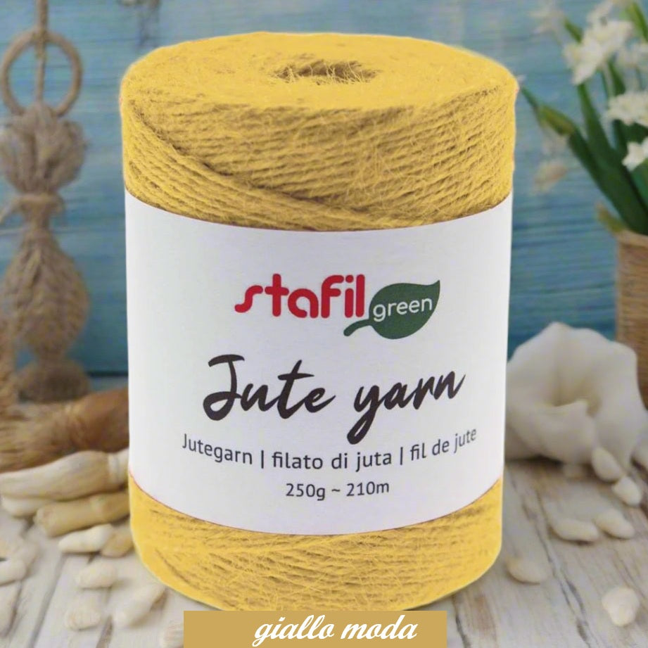 giallo colorato cordino filato prodotto da filo juta per borse uncinetto tappeti cuscini abbigliamento moda mare cappelli sandali
