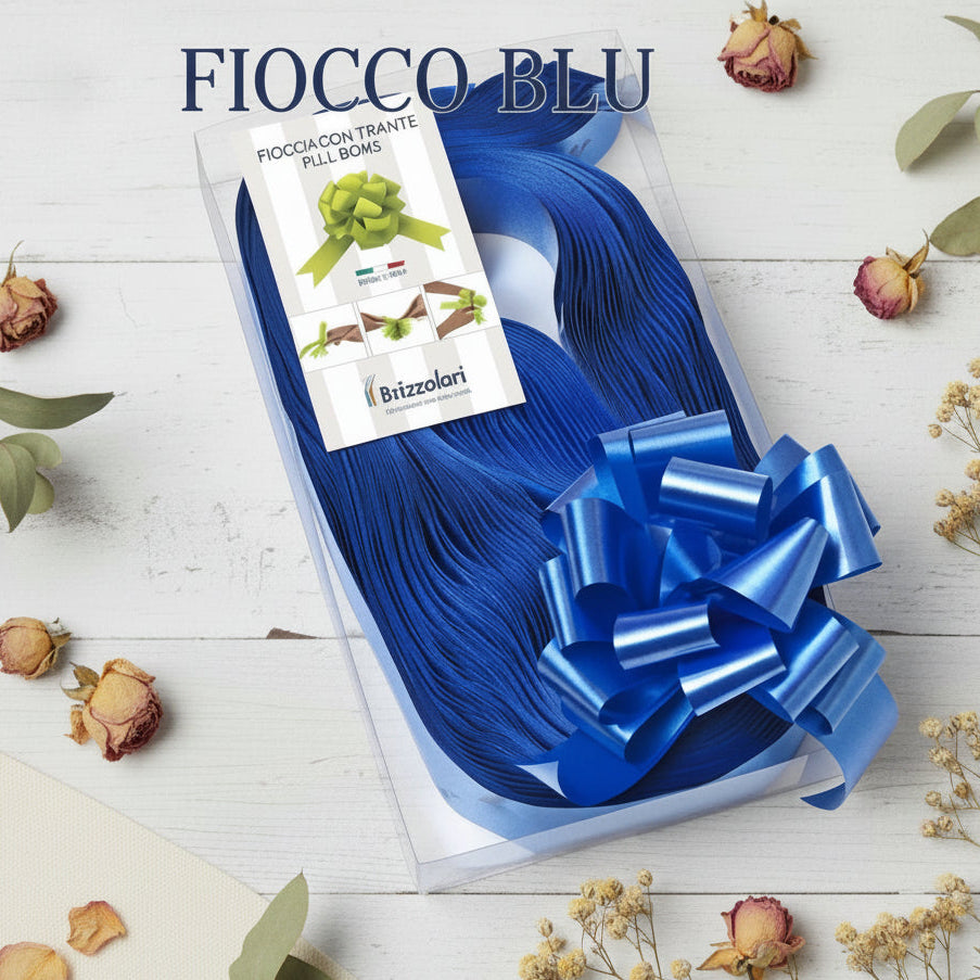 coccarde blu strip bows matrimonio fai da te fiocchi auto sposi invitati addobbi allestimento confettata ad uso packaging vetrinistica comunione cresima compleanno anniversario