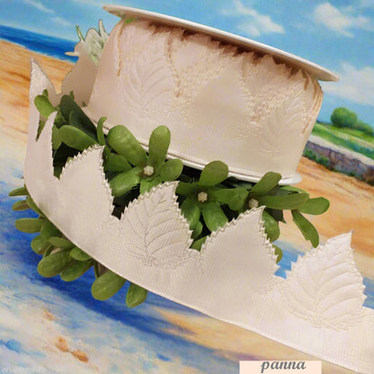 rotolo bobina made in Italy canetè organza nastro portaconfetti tirante foglie petali per costruire coccarda segnaposto packaging confezionamento bomboniere fai da te fiori confetti