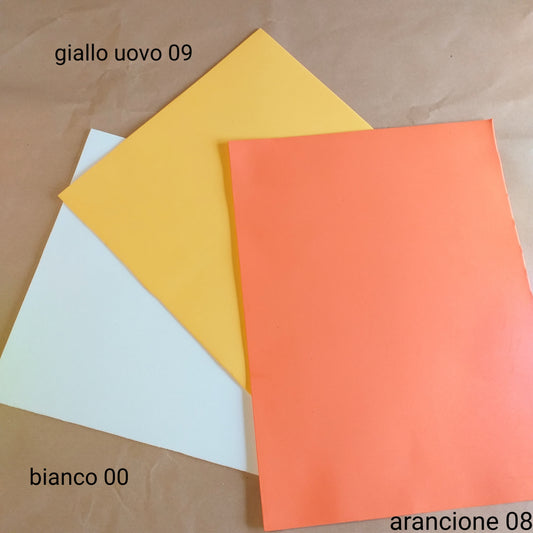 bianco giallo uovo arancione fogli piccoli 30x40 cm gomma crepla stafil termomodellabile formabile termica carta eva fommy uso lavoretti didattici di bambini creativi