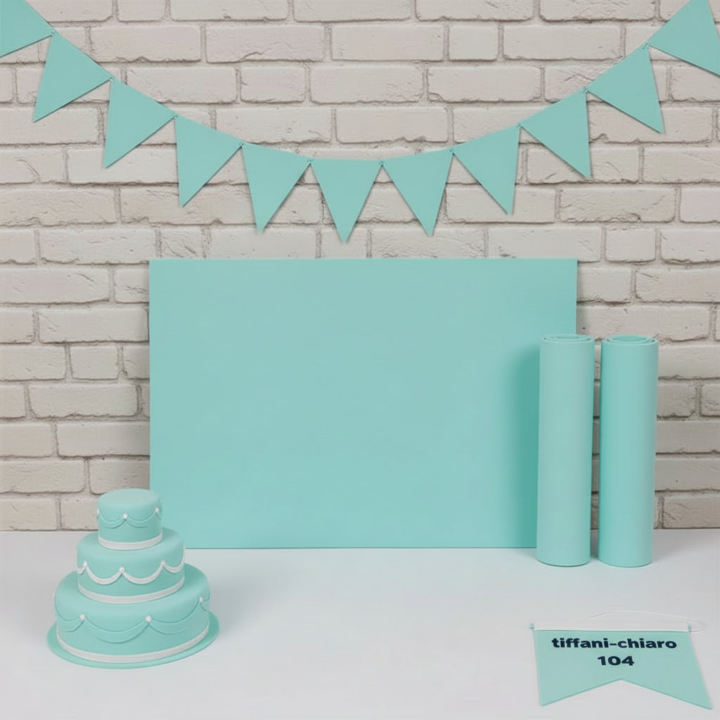 tiffani-chiaro Stafil 104 fommy 2 mm gomma crepla spessa morbida modellabile uso lavoretti creativi bambini fiori giganti torte scenografiche compleanno centrotavola pasquale bandierine festone allestimento evento