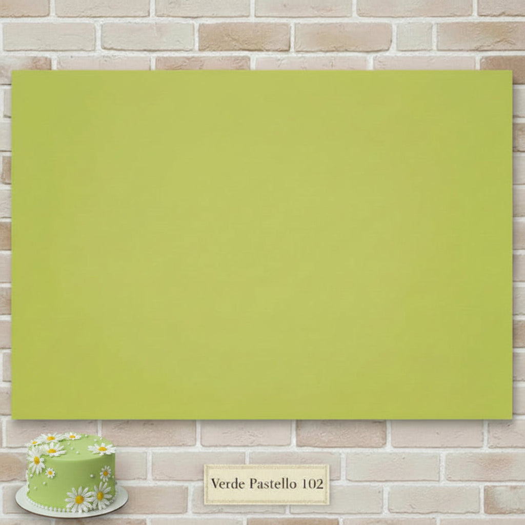 verde pastello 102 fommy 2 mm gomma crepla spessa morbida modellabile uso lavoretti creativi bambini fiori giganti torte scenografiche compleanno centrotavola pasquale