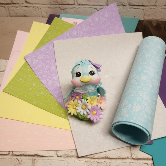 idee bambole lavoretti Pasqua per bambini con carta fiori foglie pois rose vetrina vendita on-line negozio gomma crepla eva fantasia stampata foam mousse fommy disegnato