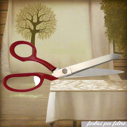 forbici da hobbistica utensile attrezzo taglio tessuto stoffa pezza feltro pannolenci spesso pesante 3-5 mm lame 20 cm