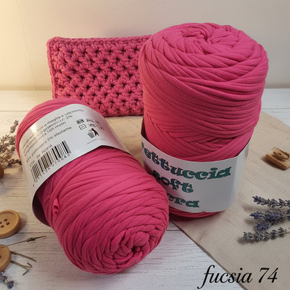 fettuccia lycra soft mas pl4000 colore 74 fuxia per fare pochette uncinetto borse a punto puff