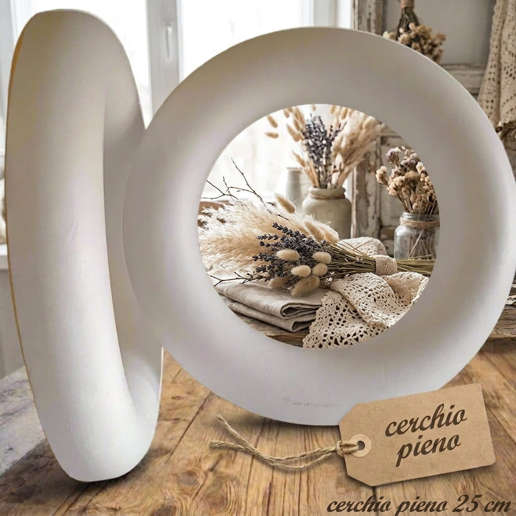 cerchio pieno 25 cm ghirlande fuoriporta anelli polistirolo per creare coroncine pasquali natalizie fuoriporta nascita addobbi decorazioni