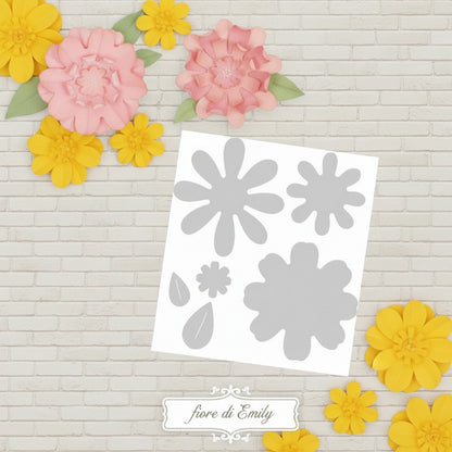 fustella fiore di emily sizzix bigz per fare fiori di feltro gomma crepla fommy simil-girasole