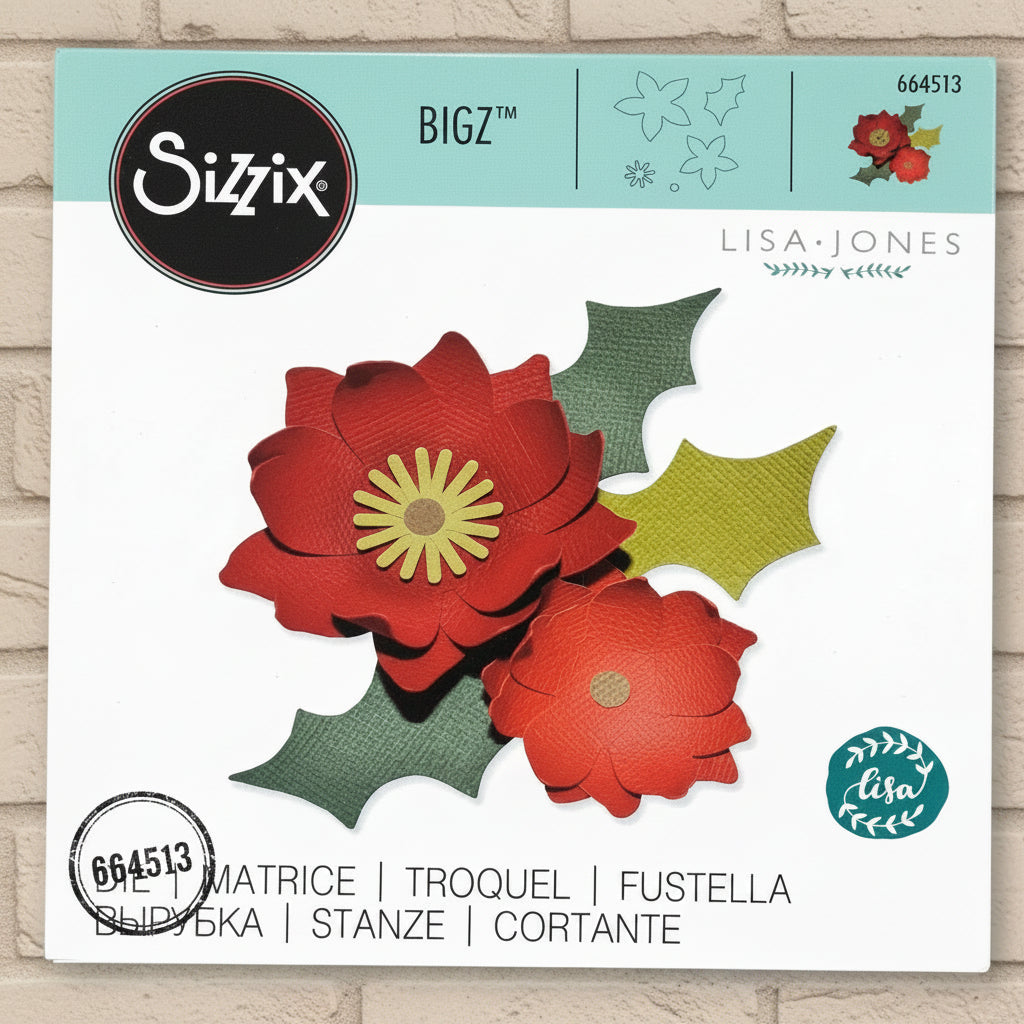 664513 fustella bigz per sizzix bigshot lisa jones matrice die cut per stella di natale feltro pannolenci materiali spessi sino a 3 mm