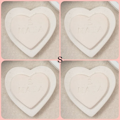 gessetti profumati scritta frase è nata shop online negozio ricordini oggettini regalini bomboniere baby shower nascita Battesimo assortimento rosa bianco femminuccia bambina