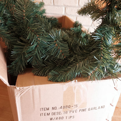 sintetico artificiale finto pine garland 4880-15 modello ghirlanda rametti pino verde abete Stafil ghirlanda natalizia filo festone per decorazioni addobbi Natale