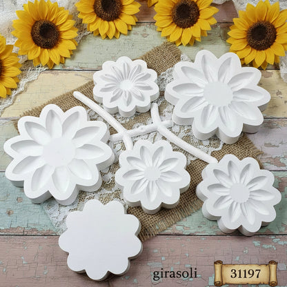 Girasole dalia stampi per fiori fommy in vendita on-line creazioni gomma crepla tinta unita composizioni pasquali primaverili fioristi