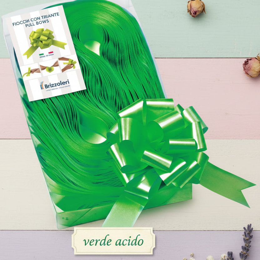 coccarde verde acido matrimonio fai da te grandi fiocchi auto sposi invitati addobbi allestimento confettata ad uso packaging vetrinistica comunione cresima compleanno anniversario