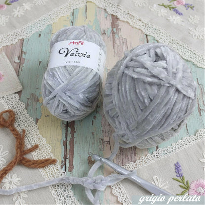 paesaggi e grigio ciniglia velvie stafil filo di lana sottile per crochet uncinetto knitting lavori a maglia vellutino filato velvet per amigurumi pupazzi peluche bambole