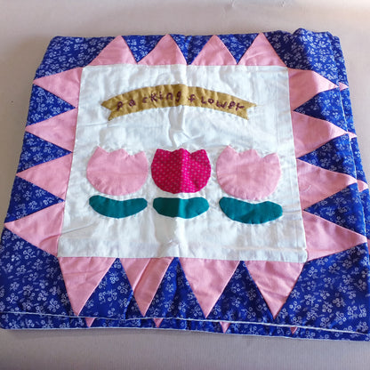 federa non imbottita per cuscini patchwork fiori packaging flower quadrato idea regalo