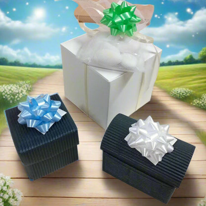 fiocchetti e coccardine pastelli idee fai da te confezionare scatole portaconfetti bomboniere con confetti sacchettini tulle