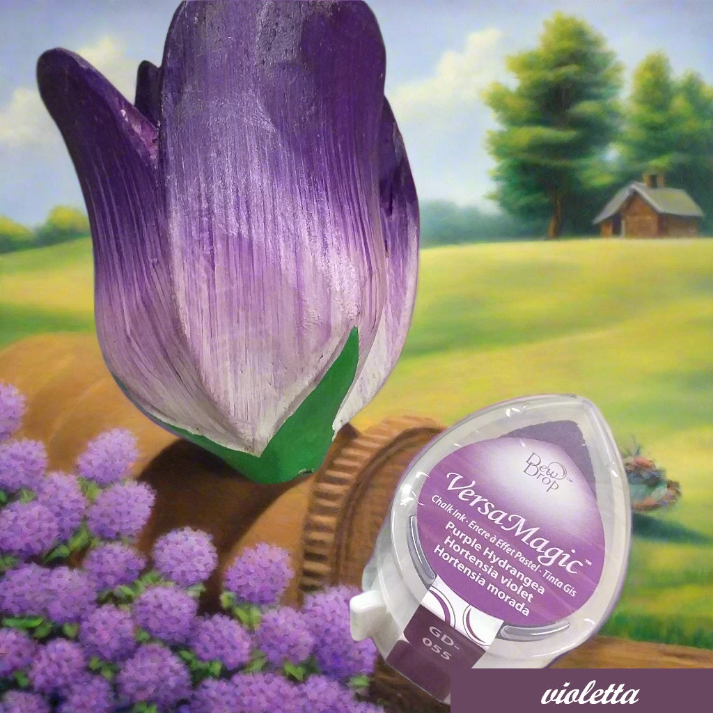 versa magic ortensia purple viola dew drop  inchiostro Renkalik colore per dipingere colorare pitturare fommy gomma crepla tessuto Primette uso per fiori decorazioni hobbistica lavoretti creativi composizioni floreali