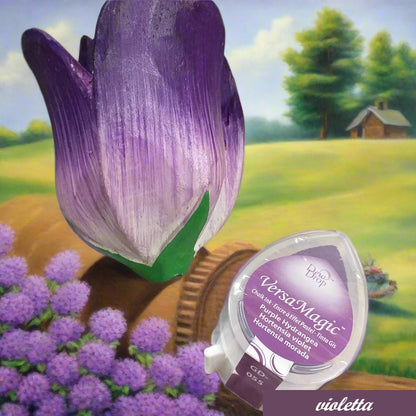 versa magic ortensia purple viola dew drop  inchiostro Renkalik colore per dipingere colorare pitturare fommy gomma crepla tessuto Primette uso per fiori decorazioni hobbistica lavoretti creativi composizioni floreali