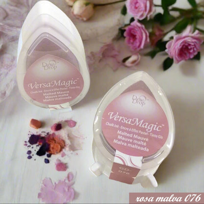 versa magic chalk ink rosa malva 076 drop inchiostro Renkalik colore per dipingere colorare pitturare fommy gomma crepla tessuto Primette uso per fiori decorazioni hobbistica lavoretti creativi composizioni floreali