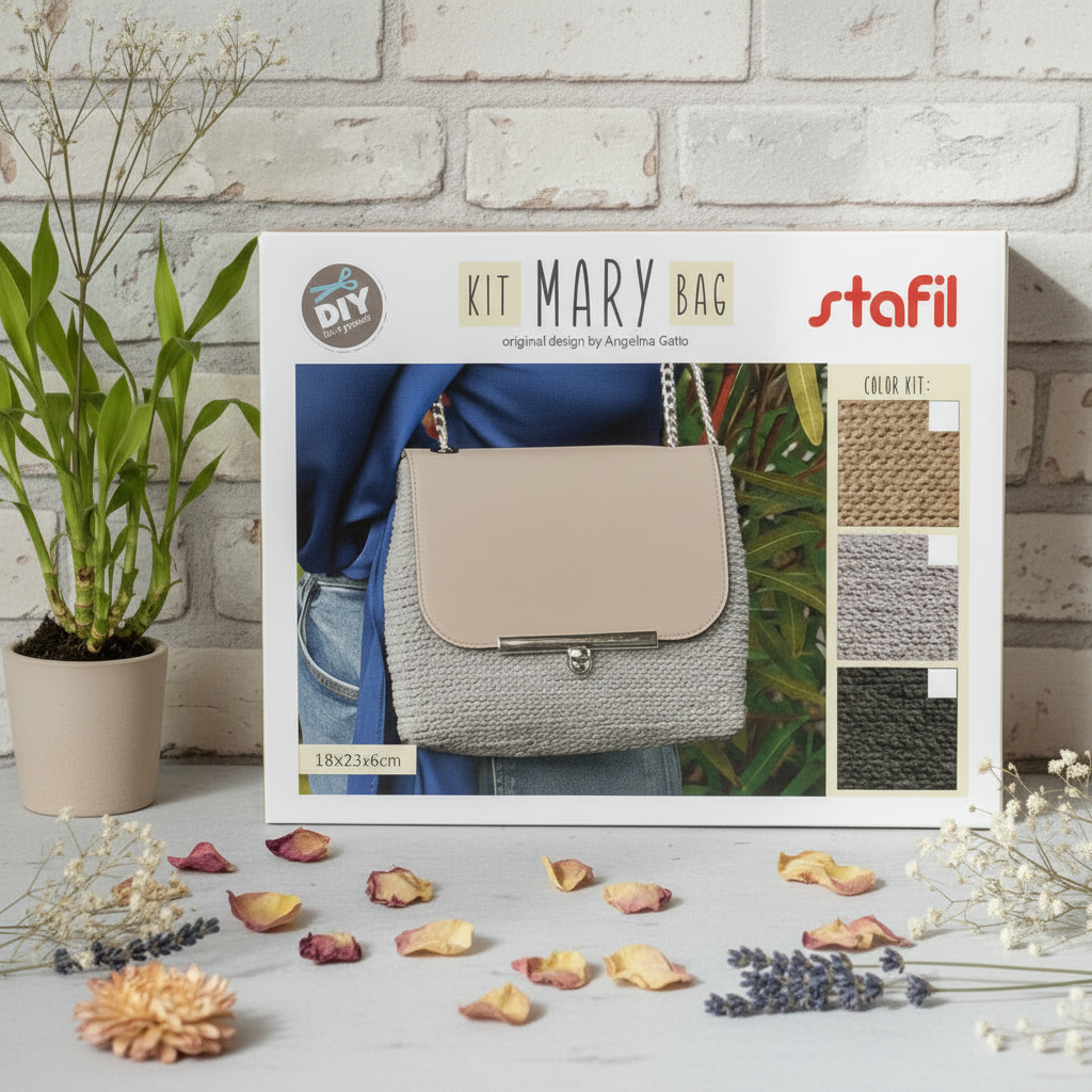 colore grigio pietra chiaro kit completo borse uncinetto fai da te corda macramè filo cotone cordoncini cordini cerati accessori chiusure tracolla catenella diy bag filato stafil per tessitura su rete canvas di plastica