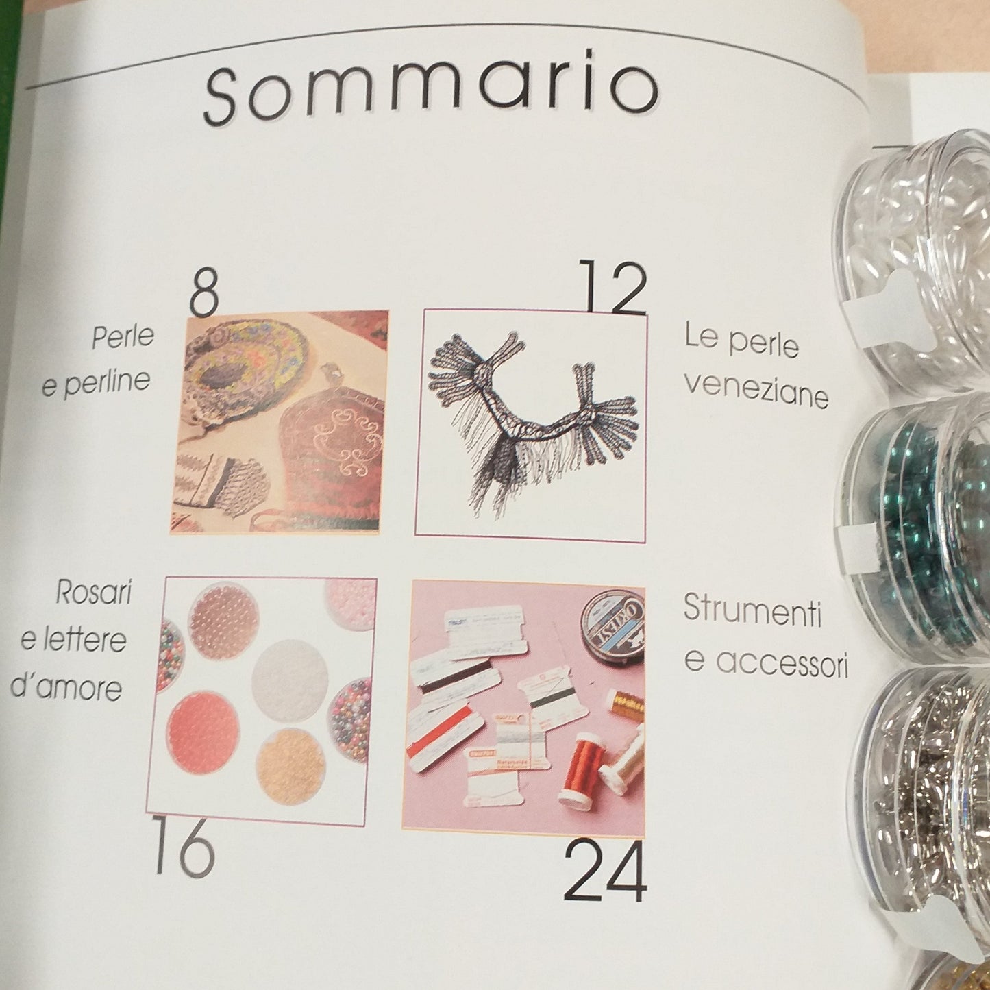 sommario da pagina 8 a 24 chicco di riso e perle per decorazioni Natale kit materiali e manuale creare e decorare con le perline rosari di conteria rocailles strumenti accessori le veneziane