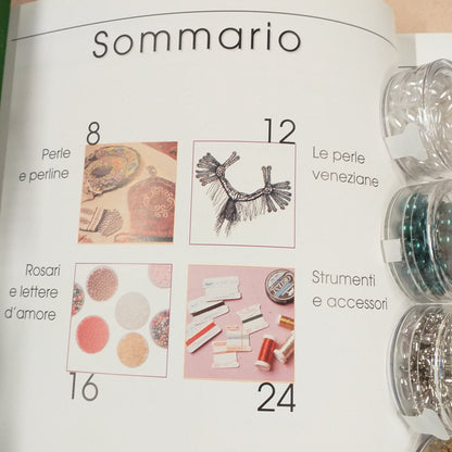 sommario da pagina 8 a 24 chicco di riso e perle per decorazioni Natale kit materiali e manuale creare e decorare con le perline rosari di conteria rocailles strumenti accessori le veneziane