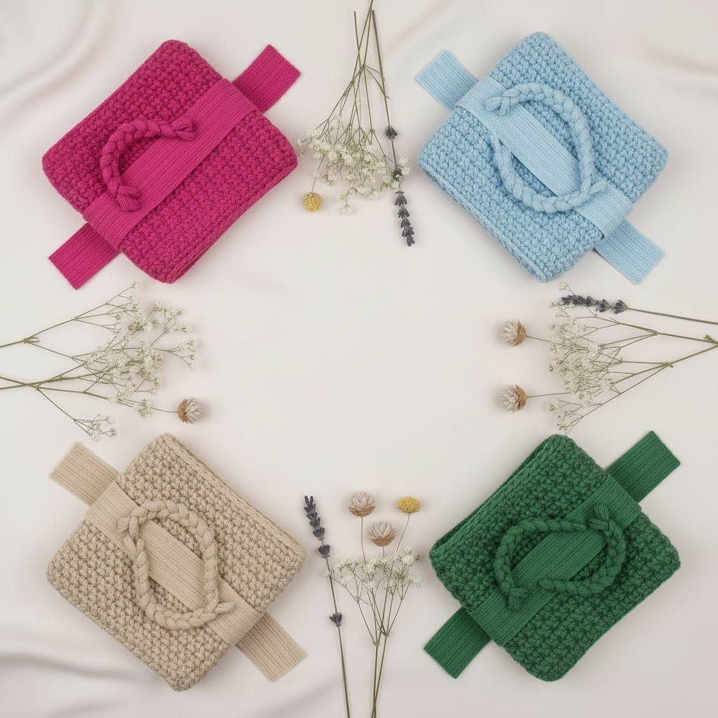 idea sferruzzare pochette plissè lycra-soft pizza fettuccia borse uncinetto morbida sottile uso crochet bags clutch  abbigliamento moda bustine 