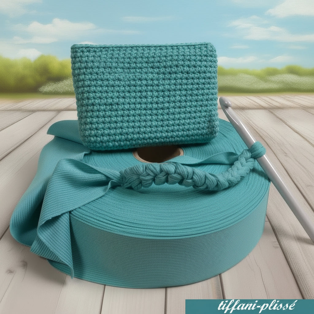 tiffani-plissé shop offerta vendita fettuccia stafil maglina lycra soft-elastica colori moda autunno 2025 alta pizza larga piatta 4 cm uso borse uncinetto clutch bags crochet amigurumi cestini mare