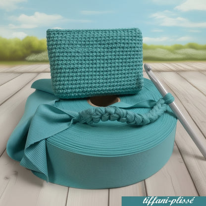 tiffani-plissé shop offerta vendita fettuccia stafil maglina lycra soft-elastica colori moda autunno 2025 alta pizza larga piatta 4 cm uso borse uncinetto clutch bags crochet amigurumi cestini mare
