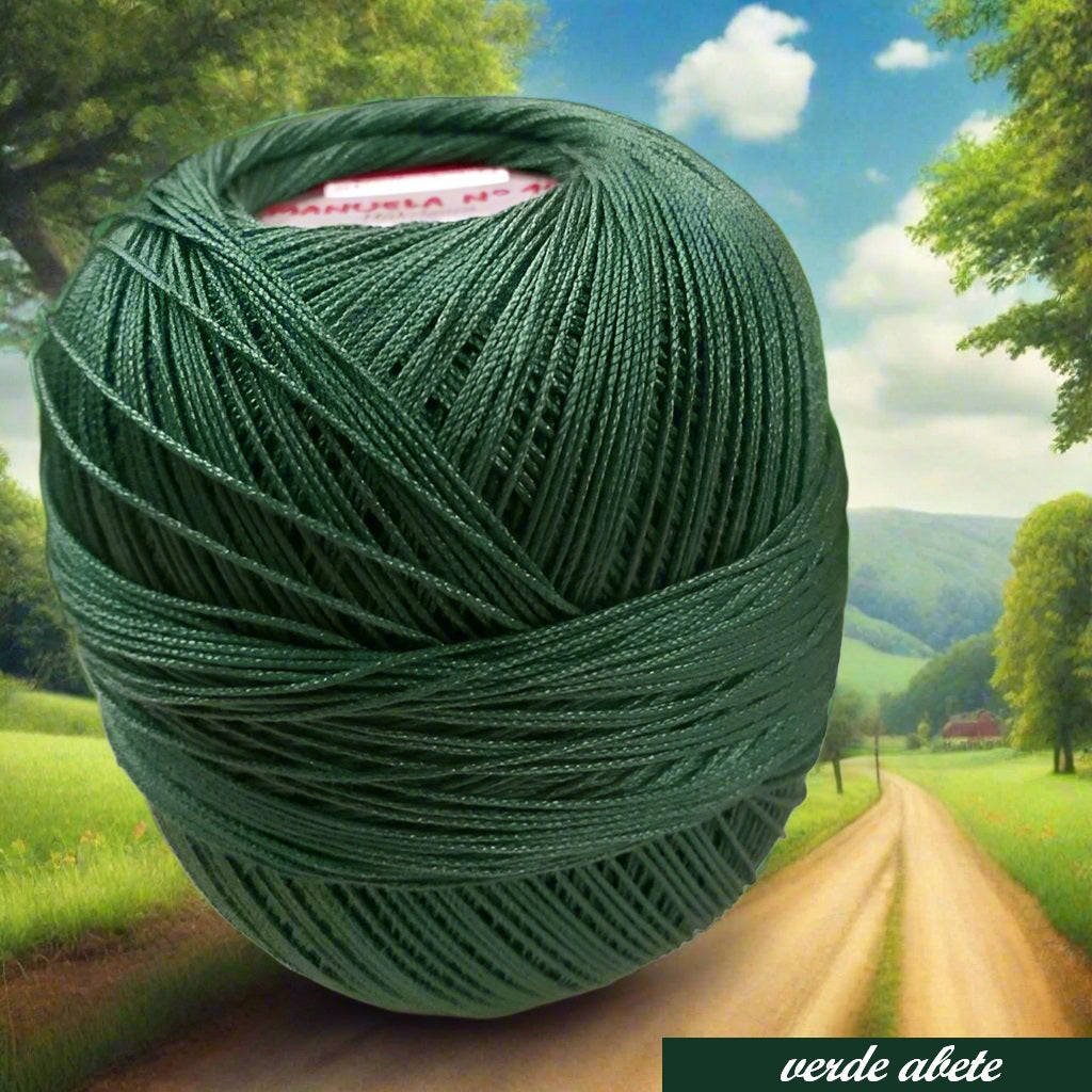 verde abete cotone sottile per uncinetto economico scontato filato colorato titolo n 10 filo di scozia Stafil-Schoeller manuela gomitolo in offerta uso lavori a maglia scialle con ferri uncini 1.00-1.50 crochet moderno creativo