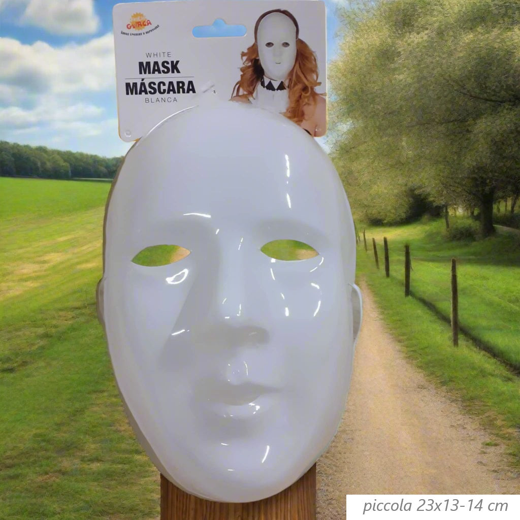 piccola 23x13-14 cm donna maschere bianche di plastica carnevale fai da te da decorare dipingere colorare pitturare indossare per costume veneziano vetrinistica