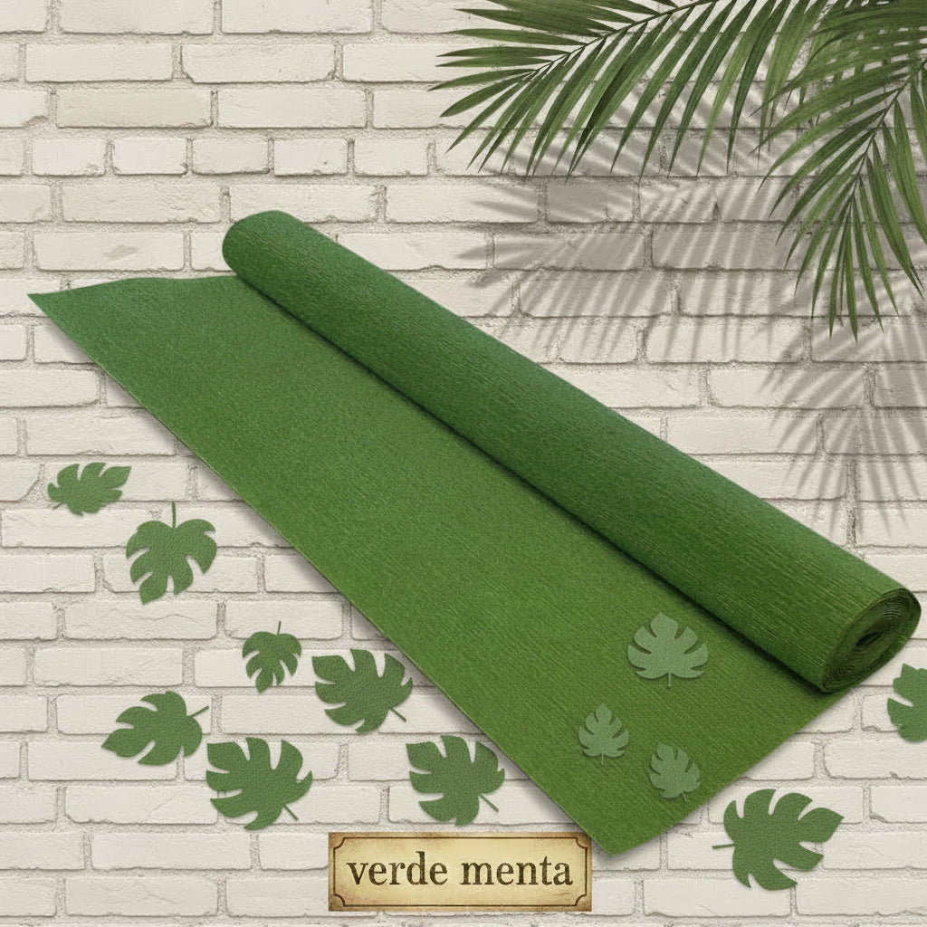 per foglie fiori giganti colore verde menta scuro carta crespata da fioristi per confezionamento bouquet matrimonio sposa allestimento bomboniere