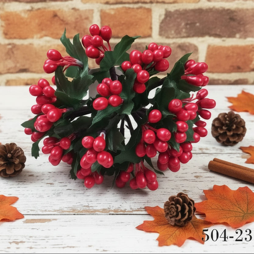 mini bacche rosse 6-8 mm frutta artificiale uso decorazioni Natale vetrine casa hobby creativi bomboniere fai da te creare alberi bonsai piante perline packaging vetrinistica confezionamento regali addobbi