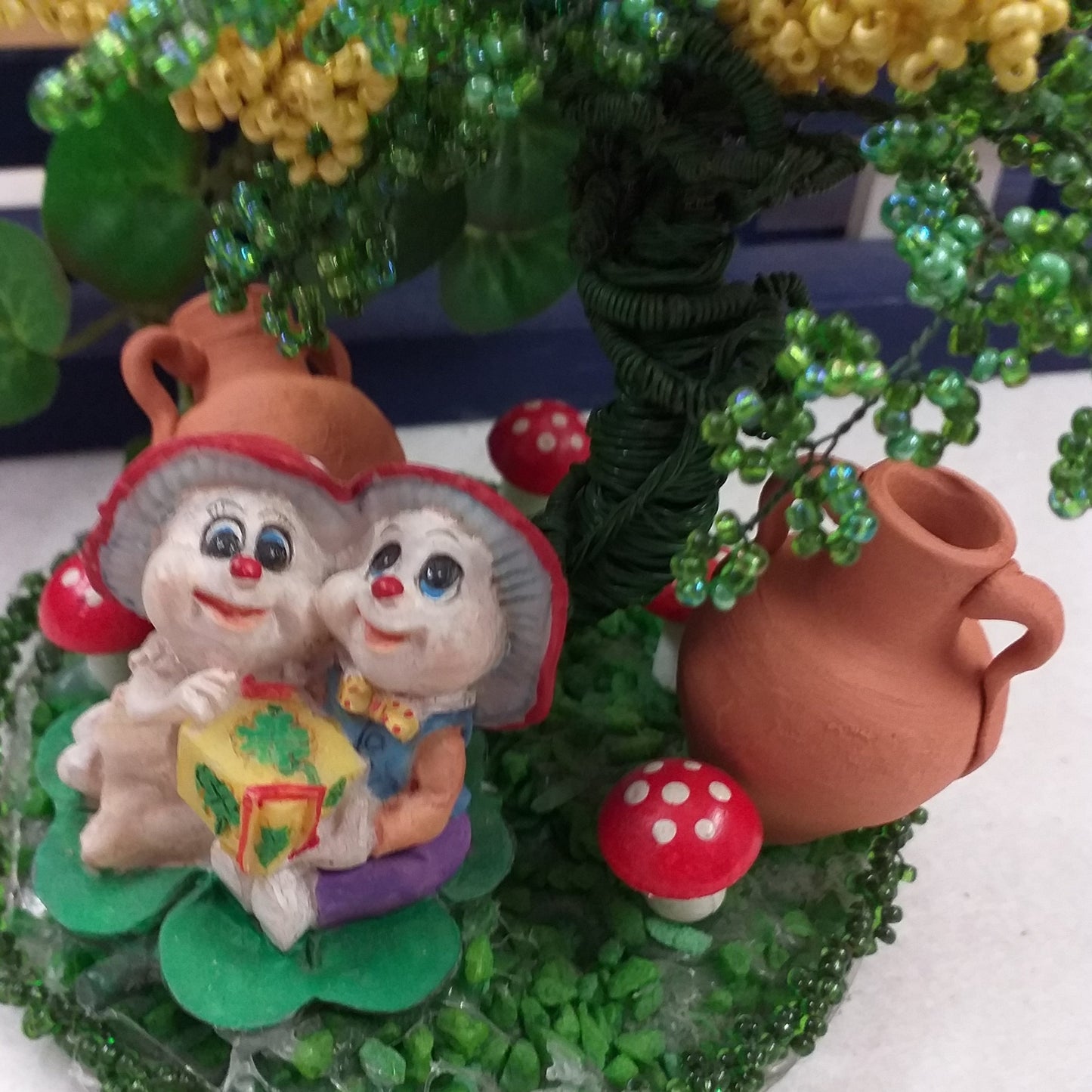 idea come creare bonsai perline con anfora cotto terracotta coccio grezzo attrezzi lavoro Presepe utensili arnesi miniature uso mestieri agricoli accessori fai da te micro giardino arredo alberello piante hobby creativi casa bambole