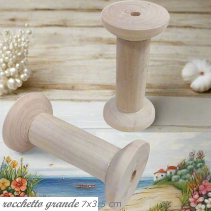 grande 7x3.5 cm oggetto per bambola di pezza fai da te rocchetti bobine legno porta-filo avvolgitore spago cavetti uso corpo angioletti gnomi pigottine