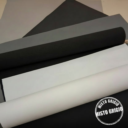 assortimento 5 fogli colore misto grigio con nero e bianco di fommy seta gomma crepla sottile eva da 0.7 mm