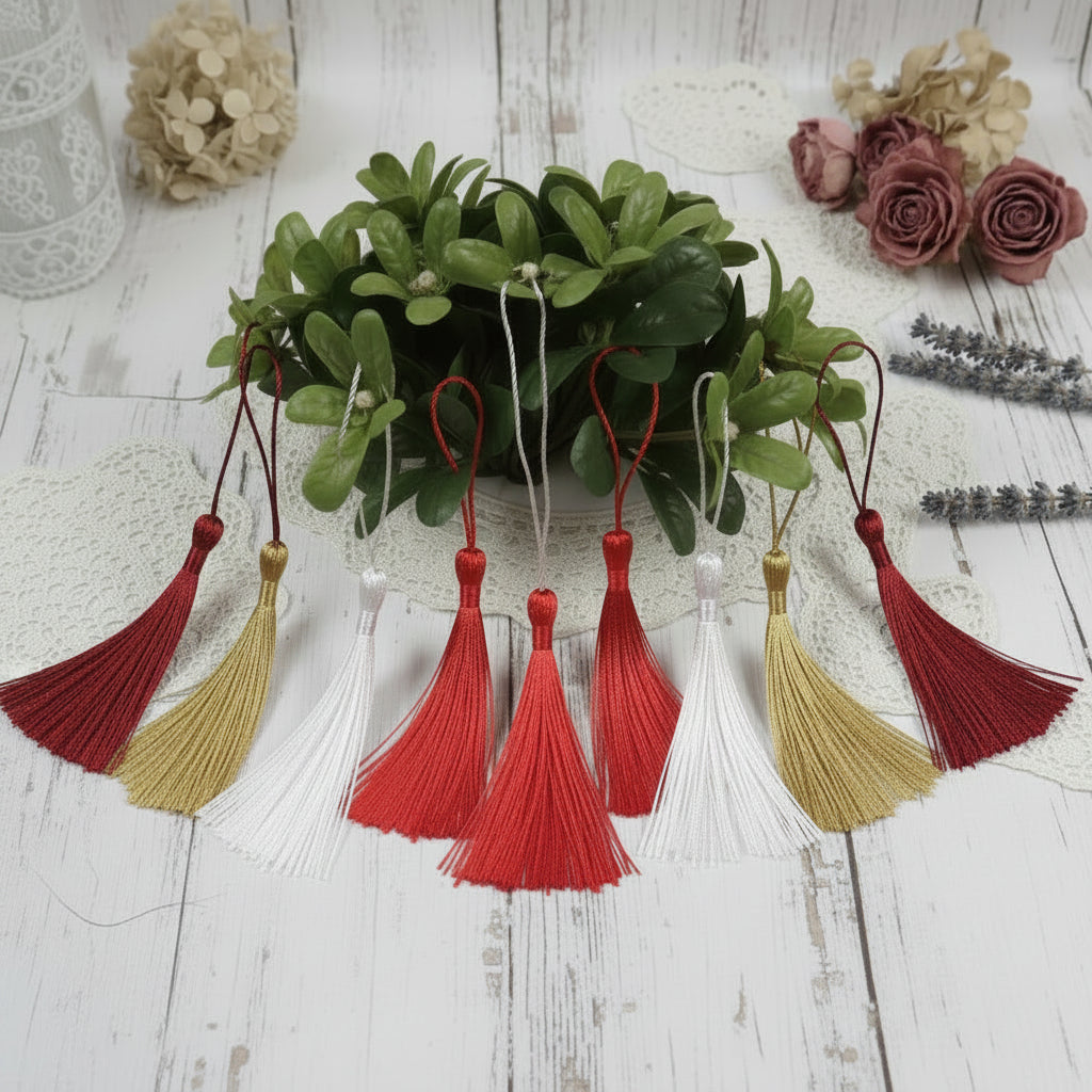 nappine colorate rosse bianche decorative applicazioni fai da te bomboniere e segnalibro laurea comunione cresima matrimonio packaging ricordini souvenir