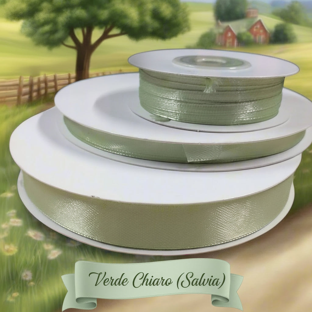 verde chiaro salvia nastri raso economici bomboniere fai da te packaging confezioni scatole regalo pasticceria enogastronomia decorazioni pasquali