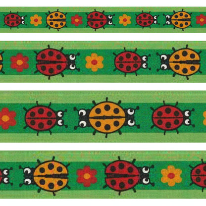 nastri tessuto tela stoffa stampati disegnati fantasia coccinelle packaging laurea confezionare pacchi regalo bomboniere