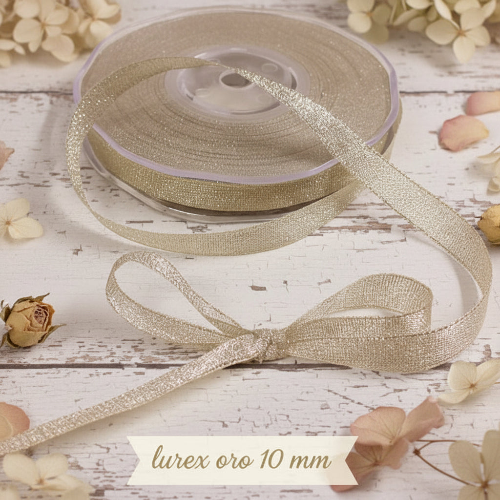 lurex-oro gross grain nastrino assortimento vetrina nastro decorativo per bomboniere anniversario matrimonio nozze e decorazioni albero natale confezioni regalo pacchi packaging pacchetti regalini