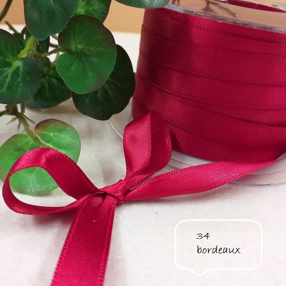 bordeaux 10 mm vendita al metro di nastro doppio raso made in Italy colori speciali uso confezionare bomboniere fai da te pacchi regalo hobbistica come passamaneria packaging vetrinistica e merceria natalizia