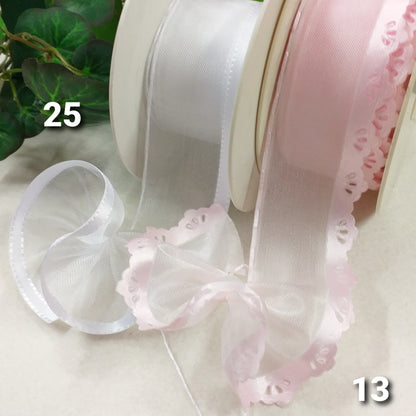 panna rosa negozio vendita nastri bomboniere con tirante per coccarda e fiocco facile veloce cucito bambole angioletti packaging Natale