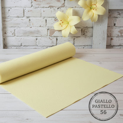 giallino pastello 56 Stafil pannolenci morbido 1 mm tinta unita feltro uso per creazioni hobbistica lavoretti bambini creativi  bambole angioletti natalizi