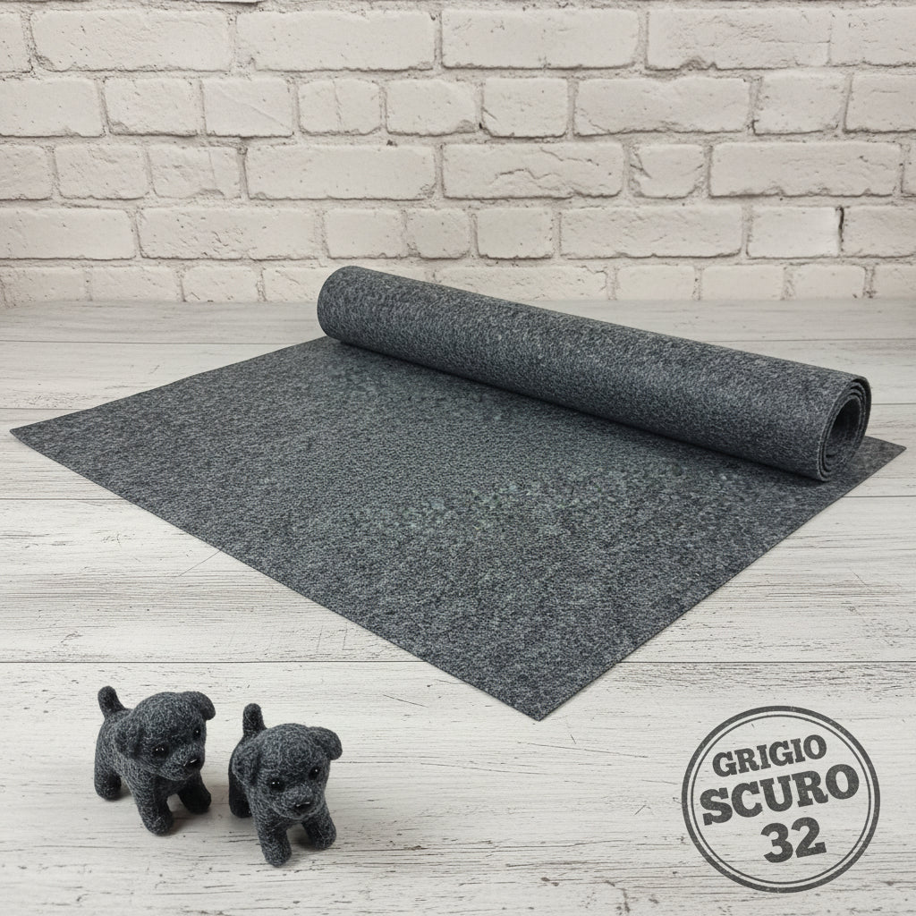 grigio scuro melange pannolenci sottile feltro morbido per lavoretti creativi cucito bambole natalizi cagnolino