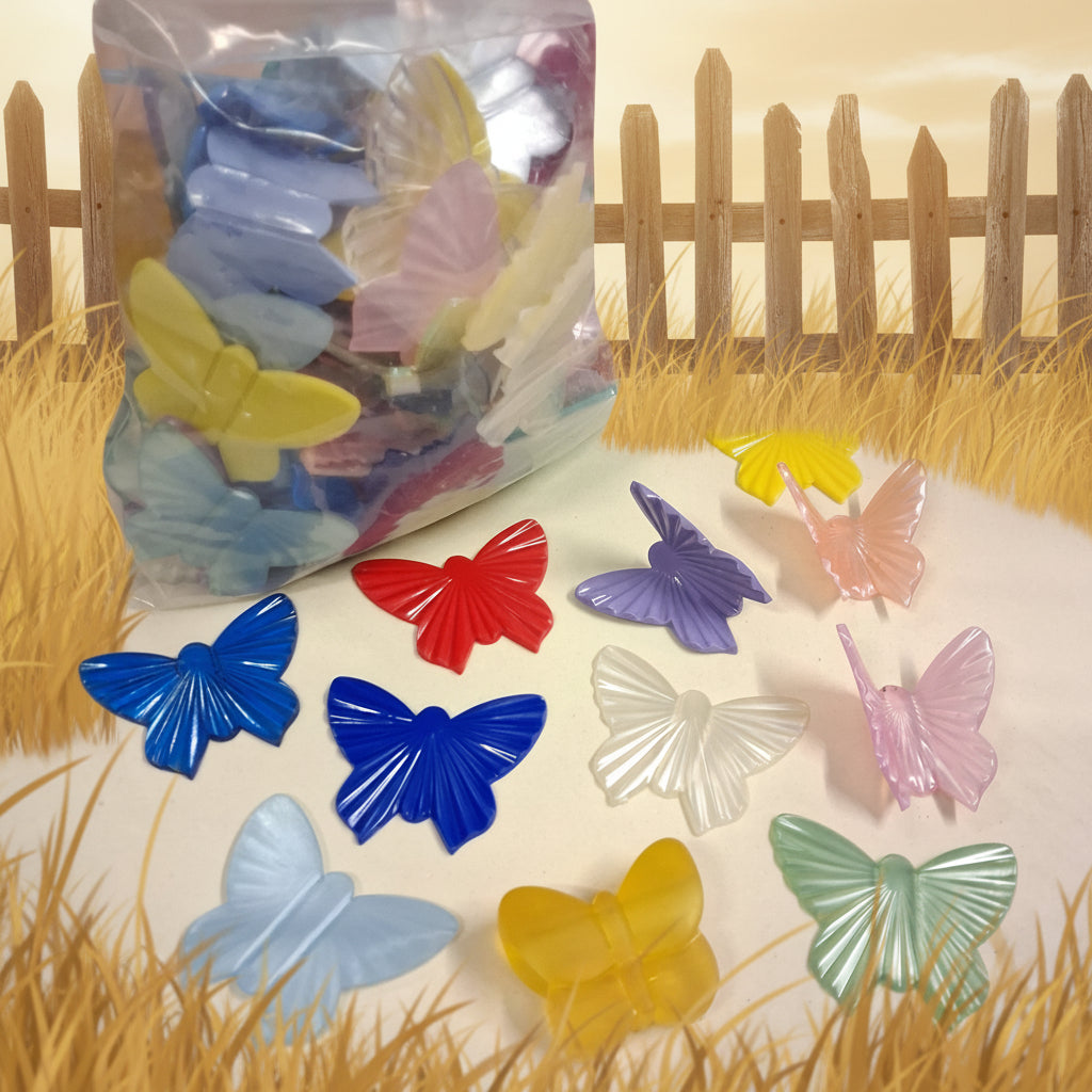 500 g farfalle non forate vendita perle di resina grandi e componenti intercalari leggeri per fai da te bigiotteria collane bracciali manici borse