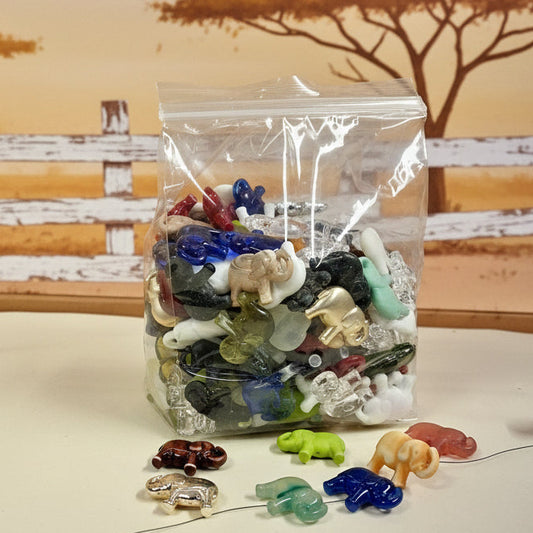 300 g elefantini forati vendita perle di resina grandi e componenti intercalari leggeri per fai da te bigiotteria collane bracciali manici borse